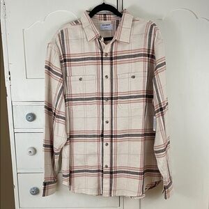 Old Navy plaid Flannel shirt tan XXL